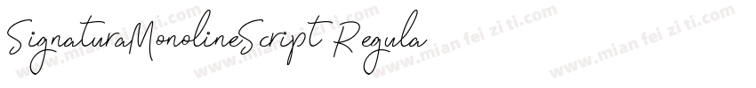 SignaturaMonolineScript Regular字体转换